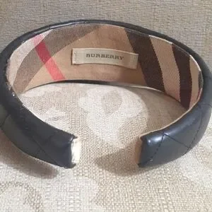 BURBERRY QUILTED LEATHER HEADBAND EUC Burberry | Accessories | Burberry Quilted Leather Headband  main image 2